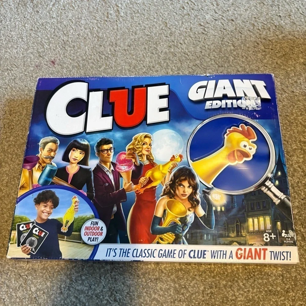 Hasbro Clue Giant Game Edition Outdoors NEW Murder Mystery